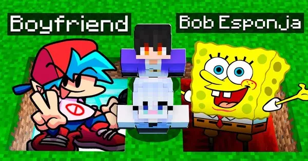 SpongeBob VS Boyfriend. Which Will Be Your Minecraft Secret Base?