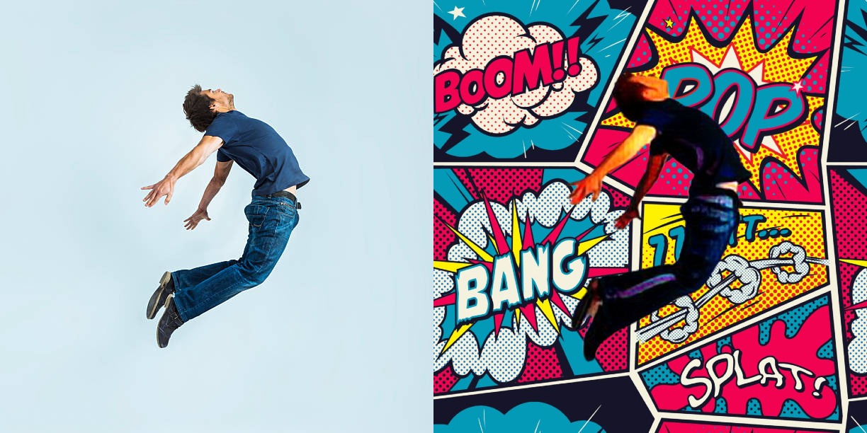 BOOMMMMM! POP! It's time to go into the comic world. This photo frame is going to make you a comic book character within seconds!